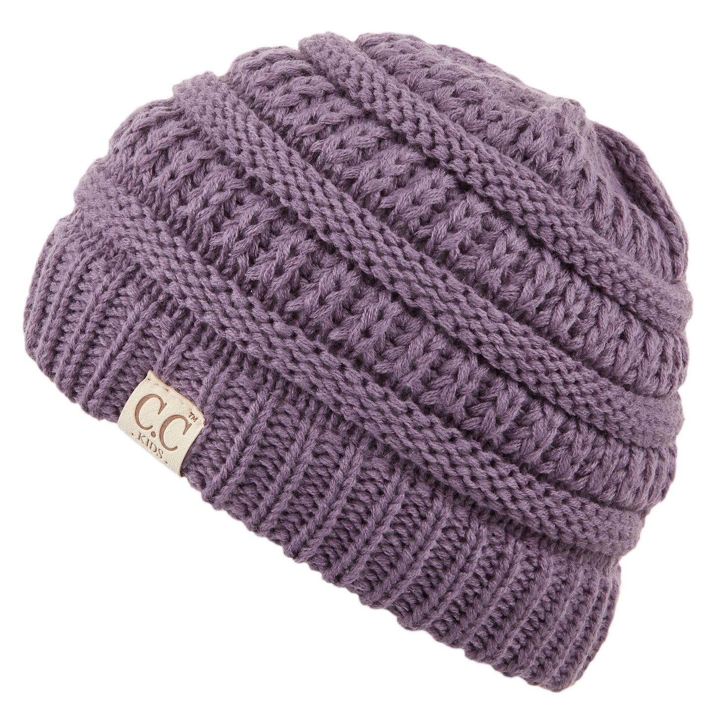 C.C Solid Knit Kids Beanie - Violet - Kid’S Beanies