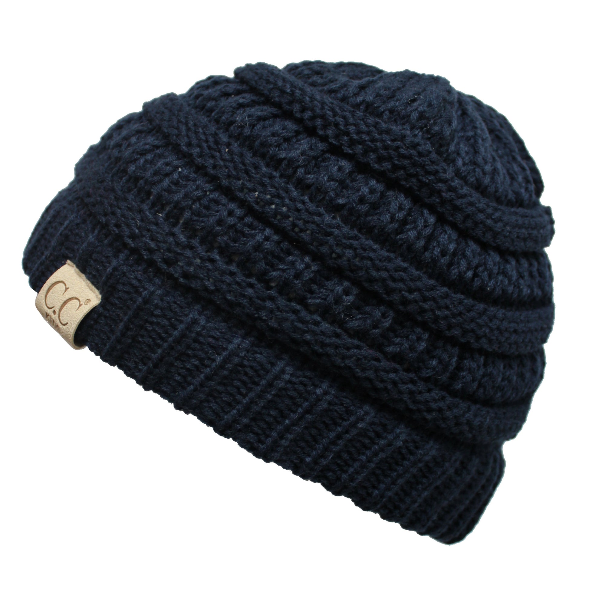 C.C Solid Knit Kids Beanie - Navy - Kid’S Beanies
