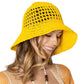 Yellow Open Weave Solid Straw Bucket Hat - the perfect accessory for sunny days! Made with an open weave design, this hat keeps you cool while shielding you from the sun. Plus, the solid color adds a touch of sophistication to any outfit. Stay stylish and protected with our bucket hat!