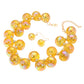Yellow chunky iridescent ball beaded necklace elevates any outfit with its unique and eye-catching design. The perfectly placed beads create a glamorous and statement-making accessory. Crafted with quality materials, this necklace is a must-have for any fashion enthusiast. 