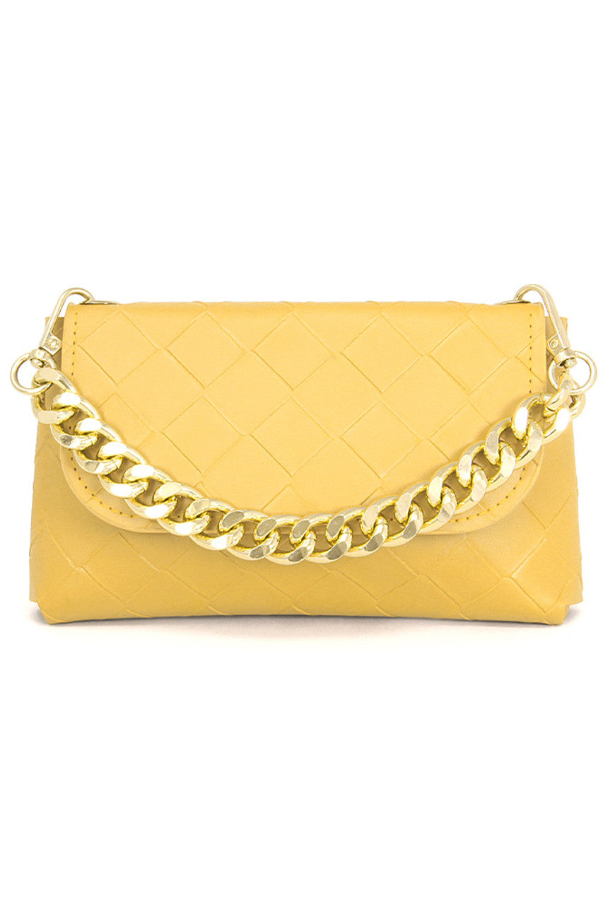 Solid Cassette Waist Belt Bag with Chain combines practical design with modern style. Crafted for hands-free convenience, it features a secure waist belt and a stylish chain accent, making it perfect for carrying essentials while keeping your look polished. Ideal for on-the-go use, this bag offers easy access and a comfortable fit, enhancing both functionality and fashion in one compact accessory. 