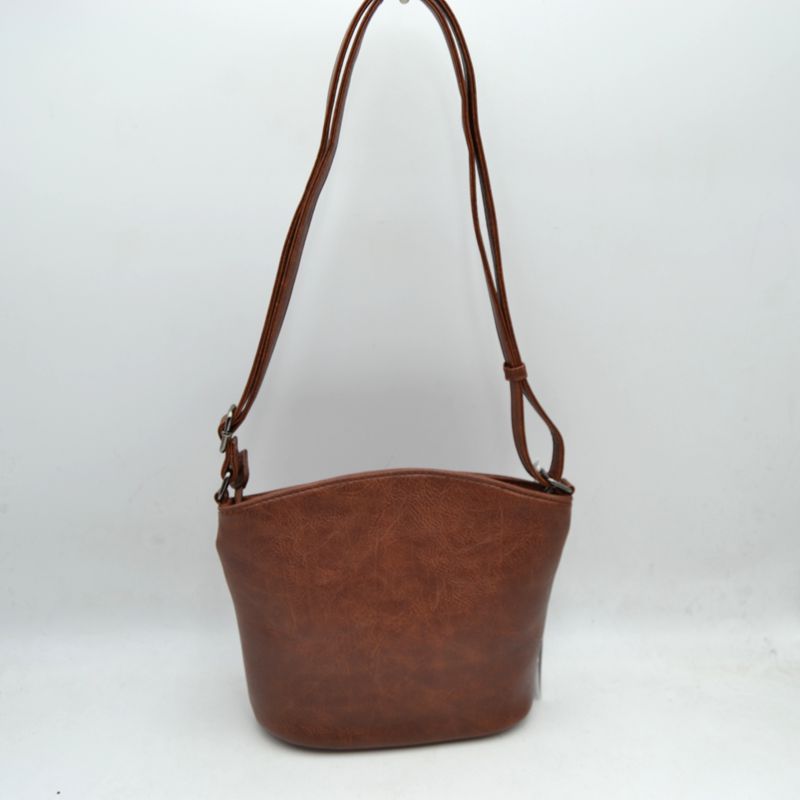 Embossed Floral Multi-Zipper Crossbody Bag with Adjustable Strap - Cross Body Bag