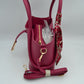 Pebbled Handbag with Scarfed Top Handles and Crossbody Strap - Hand Bag
