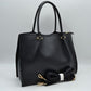 Premium Structured Satchel Bag with Detachable Shoulder Strap and Gold-Tone Hardware - Black - Satchel Bag