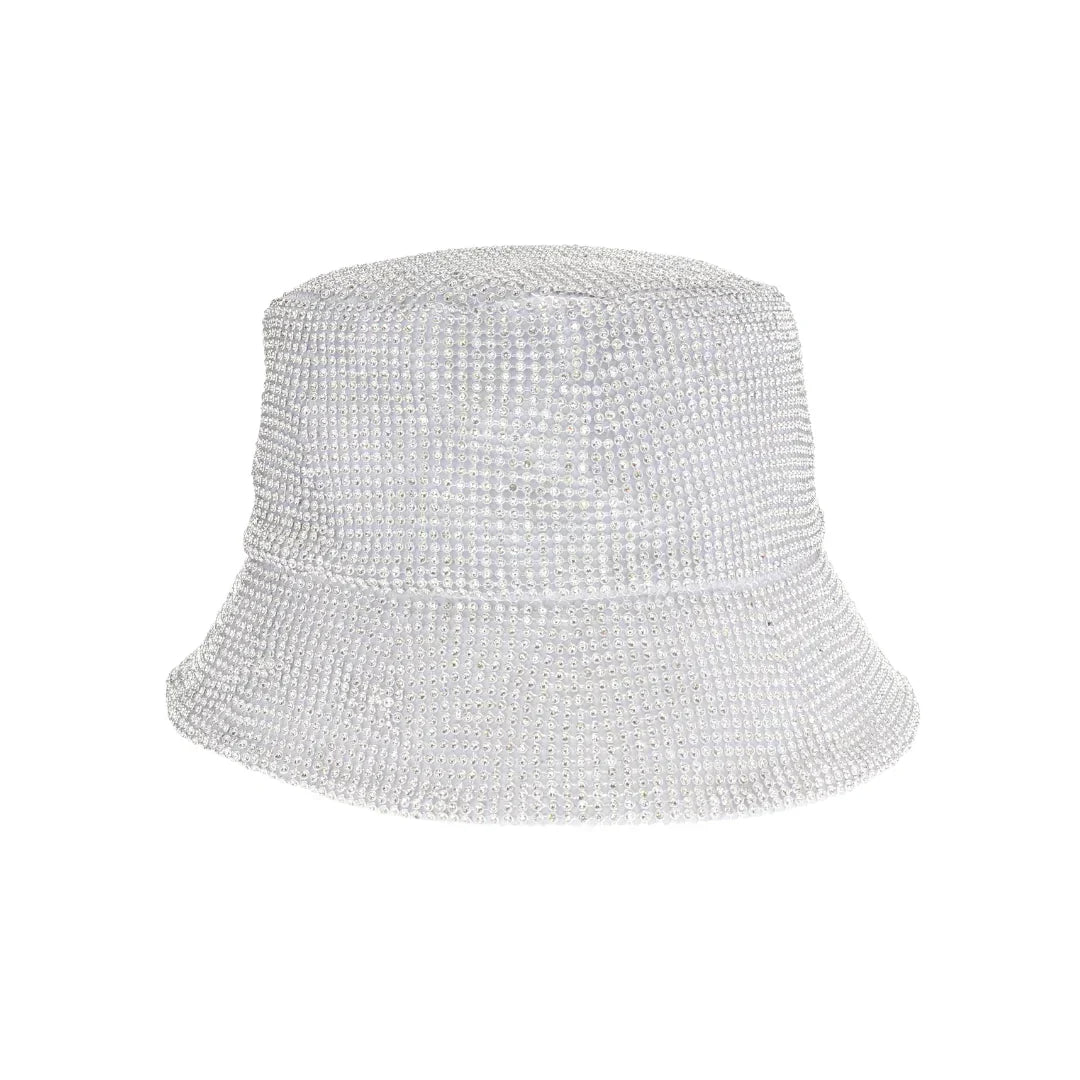 Allover Rhinestone C.C Bucket Hat