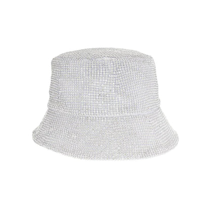 Allover Rhinestone C.C Bucket Hat