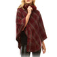Cozy Warm Plaid Checkered Soft Faux Fur Collar Poncho, ensure your upper body stays perfectly toasty when the temperatures drop, classic, gently nestles around the neck and feels so comfortable to wear. An eye catcher, will become your favorite accessory, coordinates with all your winter outfits.  Ideal Holiday Gift