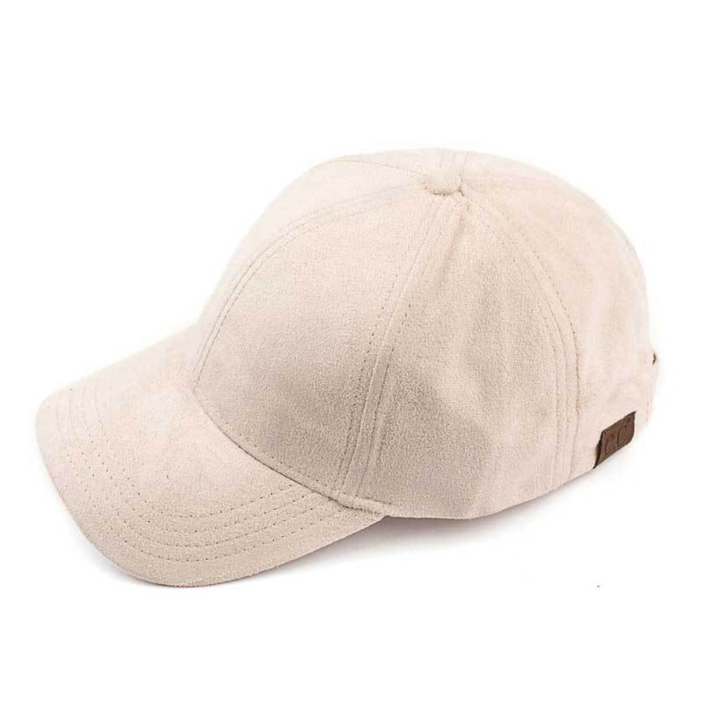 C.C Solid Faux Suede Baseball Cap 100% Polyester