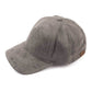 C.C Solid Faux Suede Baseball Cap 100% Polyester