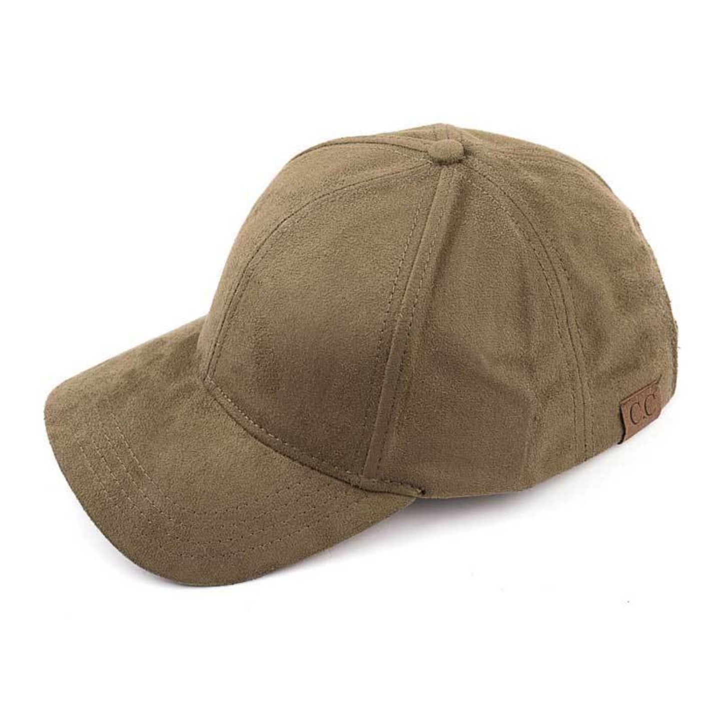 C.C Solid Faux Suede Baseball Cap 100% Polyester