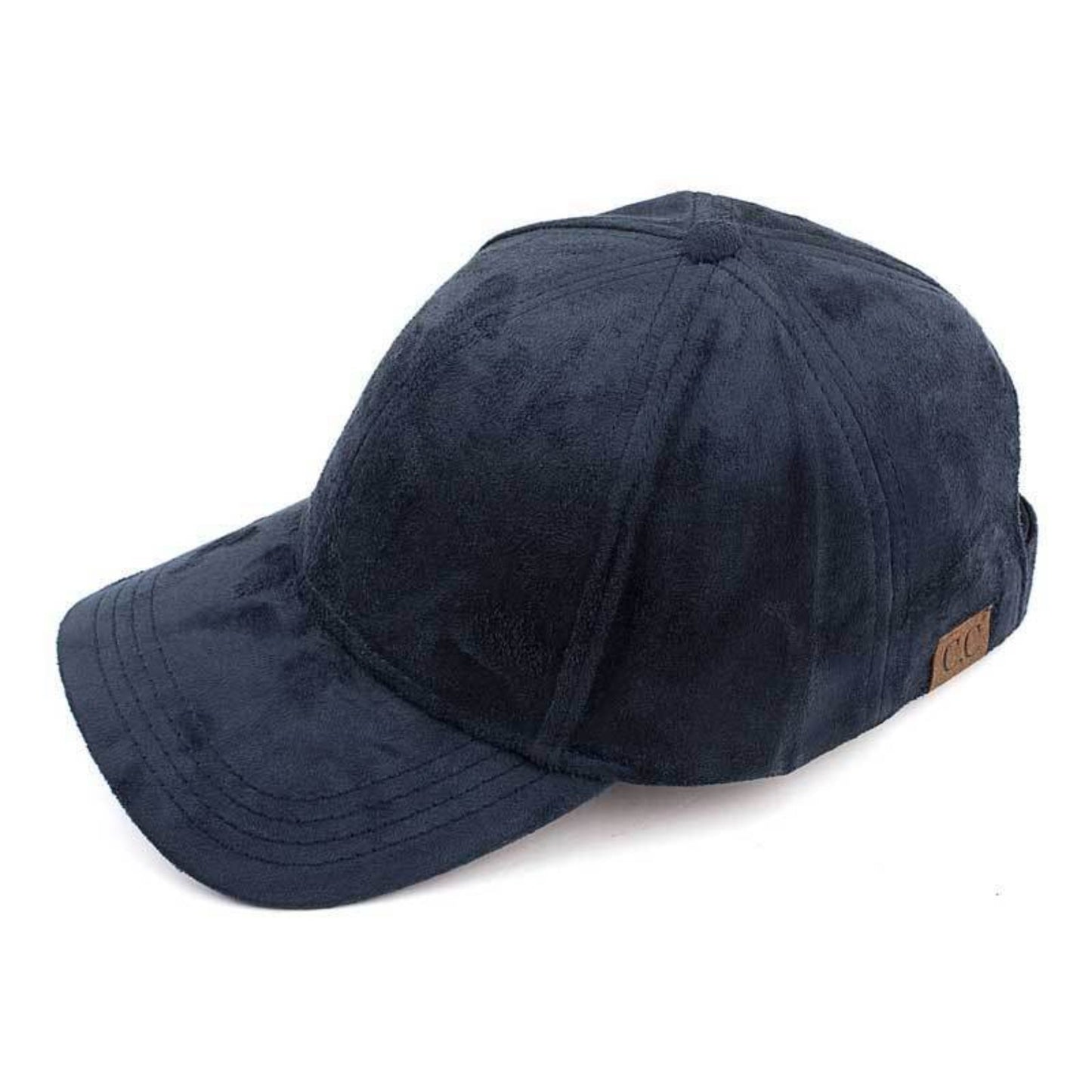 C.C Solid Faux Suede Baseball Cap 100% Polyester