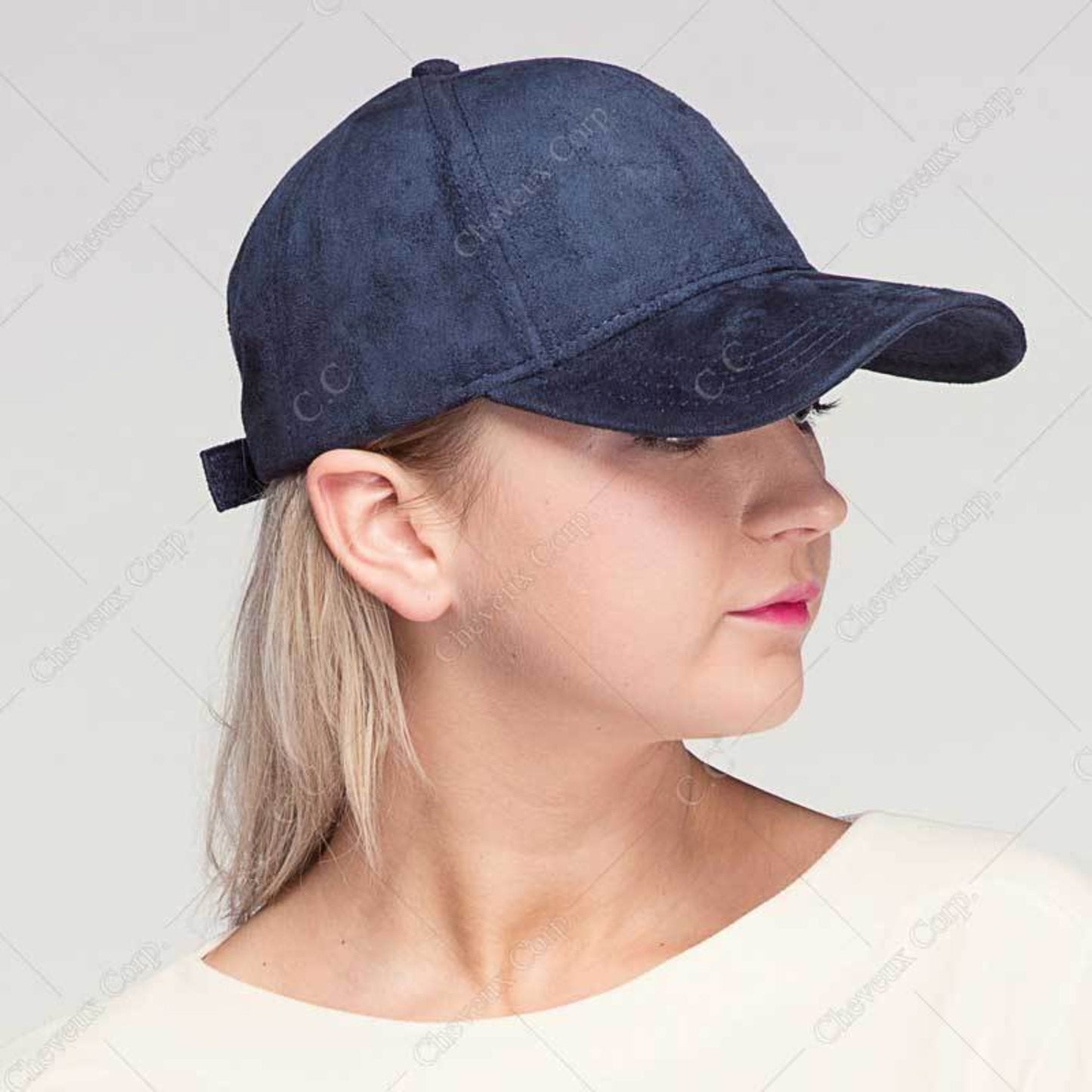 C.C Solid Faux Suede Baseball Cap 100% Polyester
