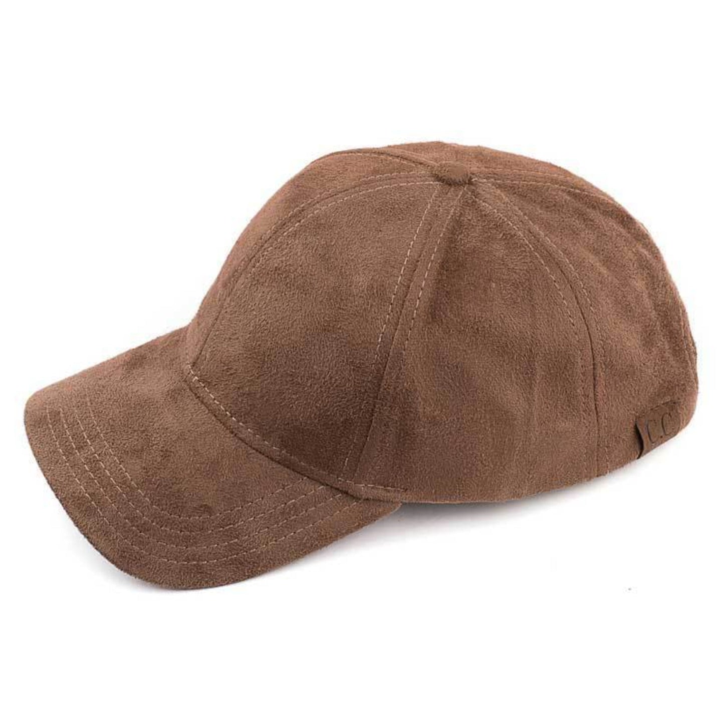 C.C Solid Faux Suede Baseball Cap 100% Polyester