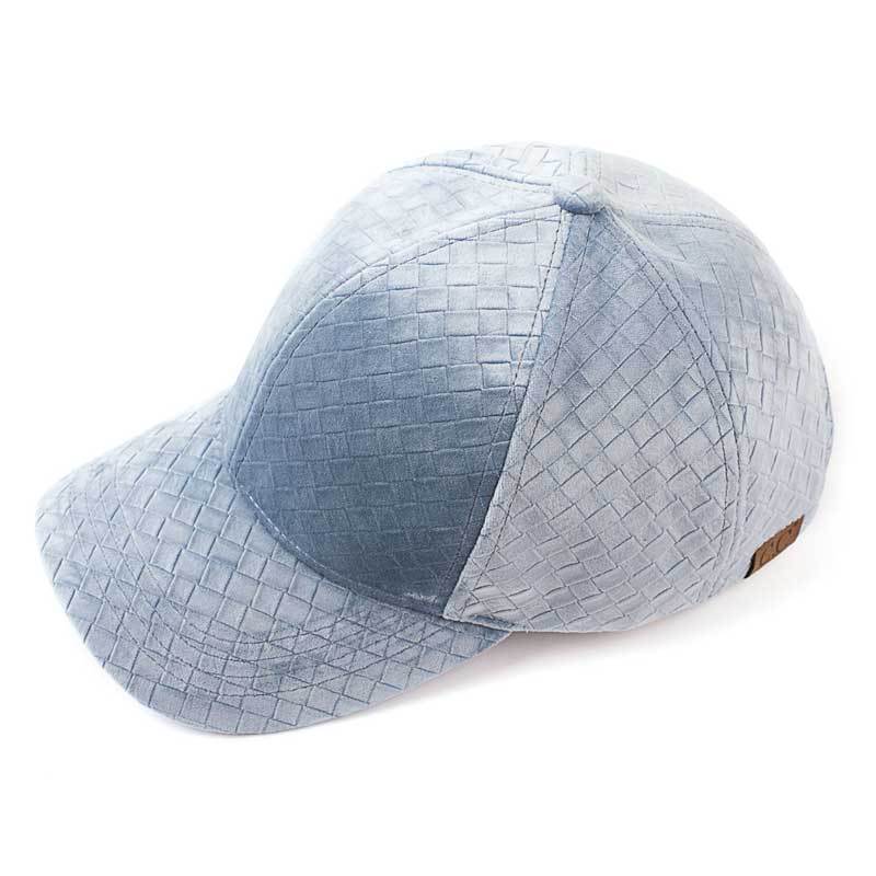 C.C Cross Stripes Pattern Velvet Baseball Cap