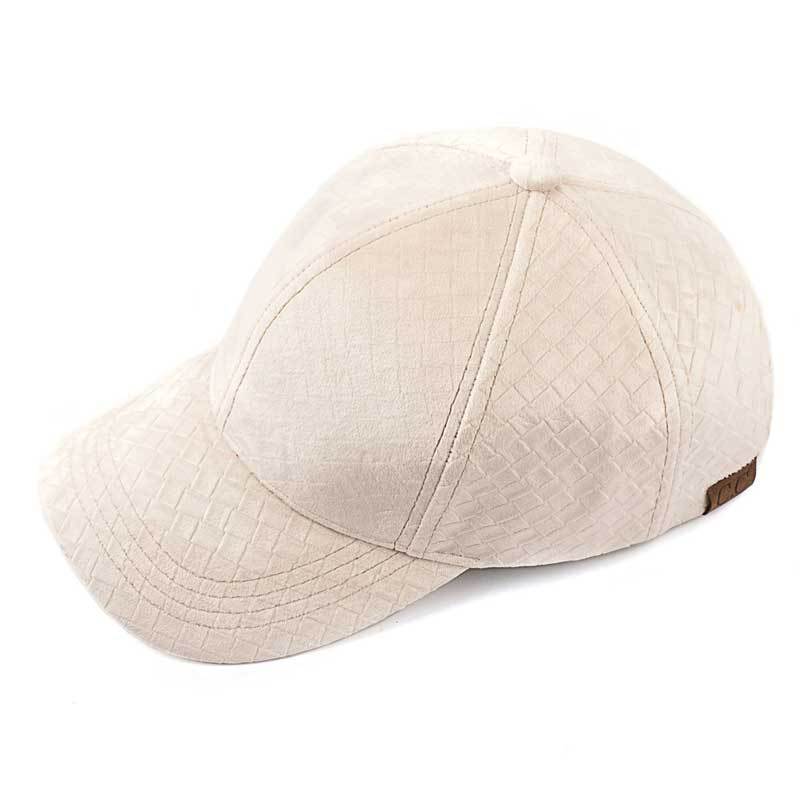 C.C Cross Stripes Pattern Velvet Baseball Cap
