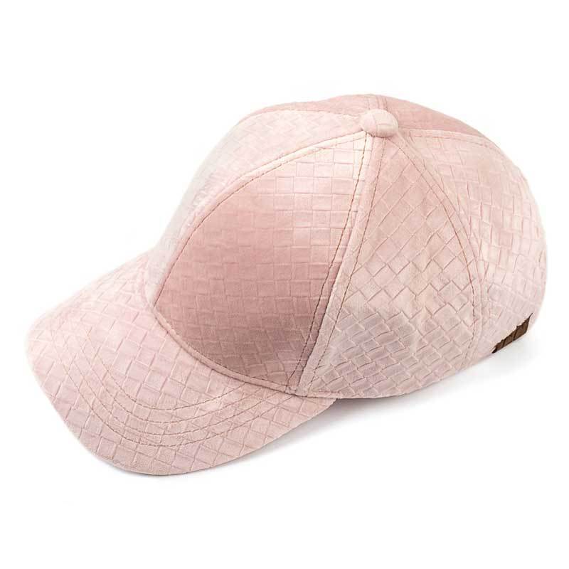 C.C Cross Stripes Pattern Velvet Baseball Cap