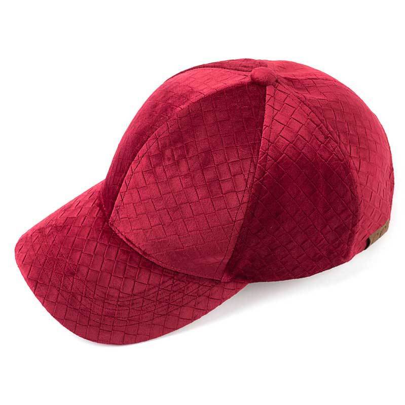 C.C Cross Stripes Pattern Velvet Baseball Cap
