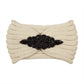 mbellished Beaded Flower Applique Cable Knit Headband Earmuff Ear Warmer can be worn centered or to the side, will shield your ears from cold winter weather. Earband is soft, comfy & warm, adds a trendy style to your look while protecting you of the cold winds, keeps you toasty. Pink, Black, Ivory, Gray; 100% Acrylic