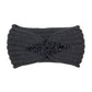 Embellished Beaded Flower Applique Cable Knit Headband Earmuff Ear Warmer can be worn centered or to the side, will shield your ears from cold winter weather. Earband is soft, comfy & warm, adds a trendy style to your look while protecting you of the cold winds, keeps you toasty. Pink, Black, Ivory, Gray; 100% Acrylic 