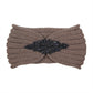 mbellished Beaded Flower Applique Cable Knit Headband Earmuff Ear Warmer can be worn centered or to the side, will shield your ears from cold winter weather. Earband is soft, comfy & warm, adds a trendy style to your look while protecting you of the cold winds, keeps you toasty. Pink, Black, Ivory, Gray; 100% Acrylic