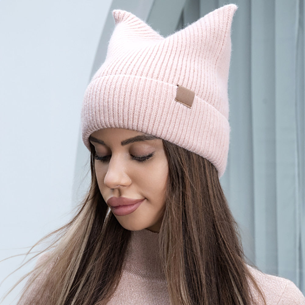 Pink Beanie with Cat Ears