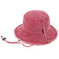C.C Washed Denim Bucket Hat Detachable Drawstring 3" Brim 100% Cotton