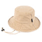 C.C Washed Denim Bucket Hat Detachable Drawstring 3" Brim 100% Cotton