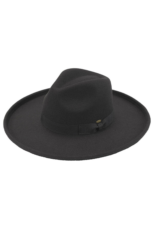 Black C.C Rolled Edge Brim Vegan Felt Hat is a stylish and sustainable choice for any fashion-conscious individual. Made from high-quality vegan felt material, this hat features a rolled-edge brim design for a classic yet modern look. Perfect for any occasion, you can showcase your fashion sense while also supporting ethical and animal-friendly practices.