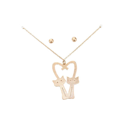 Worn Gold Brass Metal Cats Heart Pendant Necklace, Get ready with these Heart Pendant Necklace, put on a pop of color to complete your ensemble. Perfect for adding just the right amount of shimmer & shine and a touch of class to special events. Perfect Birthday Gift, Anniversary Gift, Mother's Day Gift, Graduation Gift.