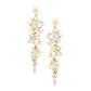 AB Gold Pearl Crystal Rhinestone Vine Drop Evening Earrings. Get ready with these bright earrings, put on a pop of color to complete your ensemble. Perfect for adding just the right amount of shimmer & shine and a touch of class to special events. Perfect Birthday Gift, Anniversary Gift, Mother's Day Gift, Graduation Gift.