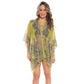 Green Button Detail Paisley Print Poncho Paisley Button Cardigan Beachwear; Beach, Poolside sun chic made easy, great over your swimsuit or wear over your favorite blouse & slacks, Perfect Birthday Gift, Anniversary Gift, Mother's Day Gift, Graduation Gift, Fun Beachwear, Floral Long Check Kimono, Floral Beachwear, Vacation