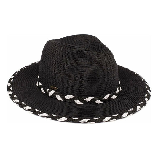 Black Braided Hat combines expert craftsmanship with timeless style. Its intricately woven design ensures durability and a comfortable fit, making it an ideal accessory for both casual and formal occasions. The breathable material provides all-day comfort while adding a sophisticated touch to your outfit. Perfect for those who appreciate quality and elegance in their headwear. 