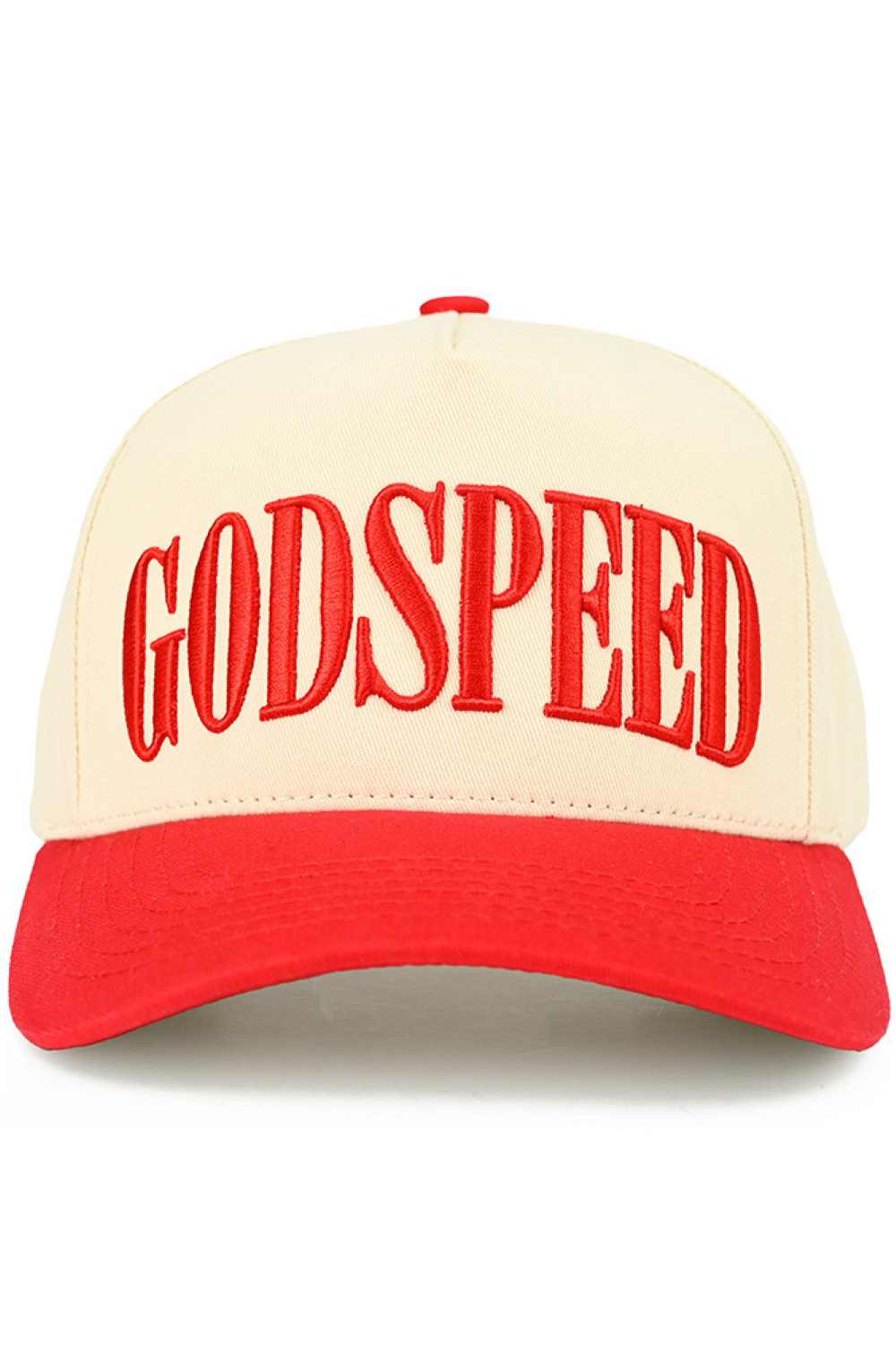 Red C.C GODSPEED Letter Embroidery Trucker Cap combines classic trucker style with refined embroidered detailing. Featuring breathable mesh panels and an adjustable snapback closure, it ensures a comfortable fit for all-day wear. The bold "GODSPEED" lettering adds a distinctive touch, making this cap a versatile accessory for casual and outdoor looks. Durable and lightweight, it’s designed to keep you cool while elevating your style with expert craftsmanship.