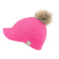 Candy Pink C.C Kids Cable Knitted Brim Beanie Faux Fur Pom Pom Warm Winter Hat; reach for this classic toasty hat to keep you nice and warm in the chilly winter weather, the wintry touch finish to your outfit. Perfect Gift Birthday, Christmas, Holiday, Anniversary, Stocking Stuffer, Secret Santa, Valentine's Day, Loved One, BFF