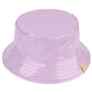 C.C Kids Shiny Reflective Enamel Rain Bucket Hat - Lavender - Bucket Hats