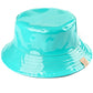 C.C Kids Shiny Reflective Enamel Rain Bucket Hat - Mint - Bucket Hats