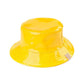 Yellow C.C Kids Shiny Solid Color Reflective Enamel Detailed Rain Bucket Hat; this rain hat is snug on the head and works well to keep rain off the head, out of the eyes, and also the back of the neck. Wear it to lend a modern liveliness above a raincoat on trans-seasonal days in the city. Perfect Gift for that fashion-forward friend
