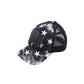 Black Kids Tie Dye Star Flag Ponycap, comfy kids' cap great for a bad hair day, pull your bun or ponytail thru the back opening, great for keeping your hair away from face while exercising, running, playing sports or just taking a walk. Perfect Birthday Gift, Mother's Day Gift, Anniversary Gift, Thank you Gift, Graduation