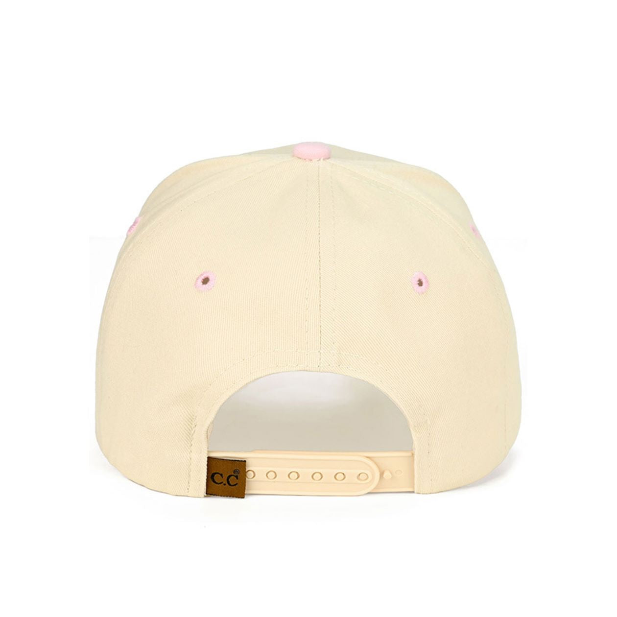 Light Pink C.C MAMA Letter embroidered Snapback Trucker Hat combines style with functionality. Featuring precise embroidery work, breathable mesh panels, and an adjustable snapback closure for a customized fit. The structured front maintains its shape while the curved brim provides optimal sun protection. Ideal for casual outings or making a statement about your maternal status with sophisticated flair.