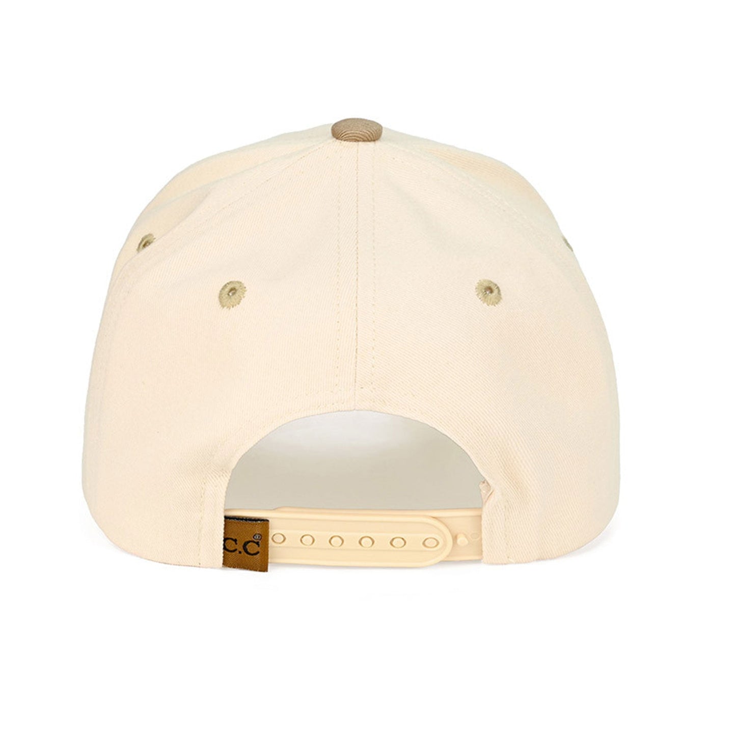 Beige C.C MAMA Letter embroidered Snapback Trucker Hat combines style with functionality. Featuring precise embroidery work, breathable mesh panels, and an adjustable snapback closure for a customized fit. The structured front maintains its shape while the curved brim provides optimal sun protection. Ideal for casual outings or making a statement about your maternal status with sophisticated flair.