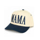 Navy C.C MAMA Letter embroidered Snapback Trucker Hat combines style with functionality. Featuring precise embroidery work, breathable mesh panels, and an adjustable snapback closure for a customized fit. The structured front maintains its shape while the curved brim provides optimal sun protection. Ideal for casual outings or making a statement about your maternal status with sophisticated flair.