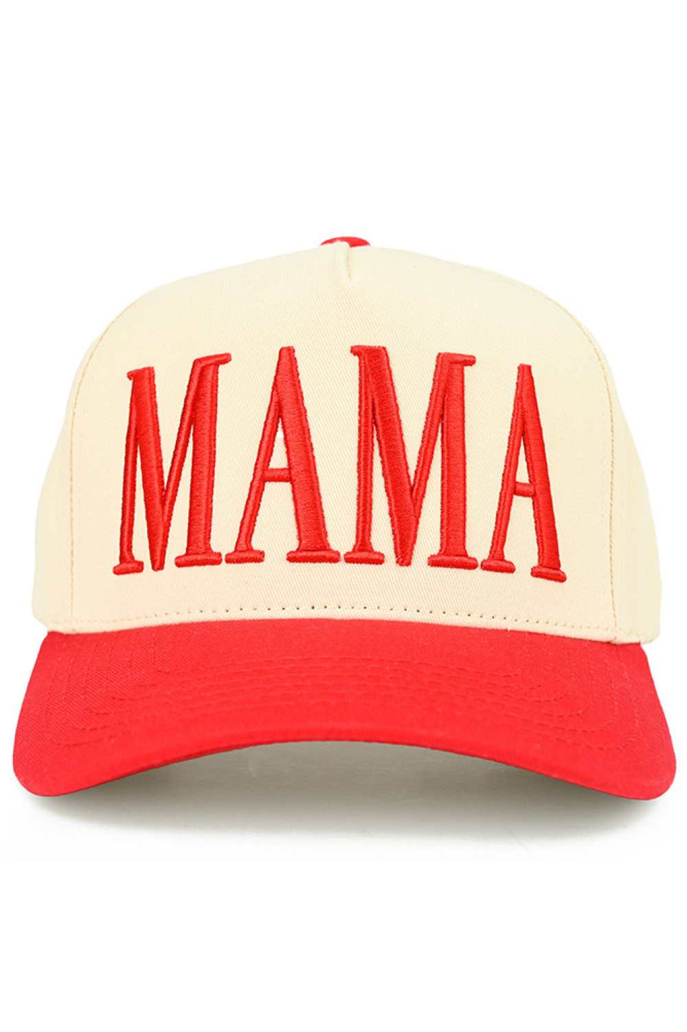 Red C.C MAMA Letter embroidered Snapback Trucker Hat combines style with functionality. Featuring precise embroidery work, breathable mesh panels, and an adjustable snapback closure for a customized fit. The structured front maintains its shape while the curved brim provides optimal sun protection. Ideal for casual outings or making a statement about your maternal status with sophisticated flair.