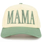 Sage C.C MAMA Letter embroidered Snapback Trucker Hat combines style with functionality. Featuring precise embroidery work, breathable mesh panels, and an adjustable snapback closure for a customized fit. The structured front maintains its shape while the curved brim provides optimal sun protection. Ideal for casual outings or making a statement about your maternal status with sophisticated flair.