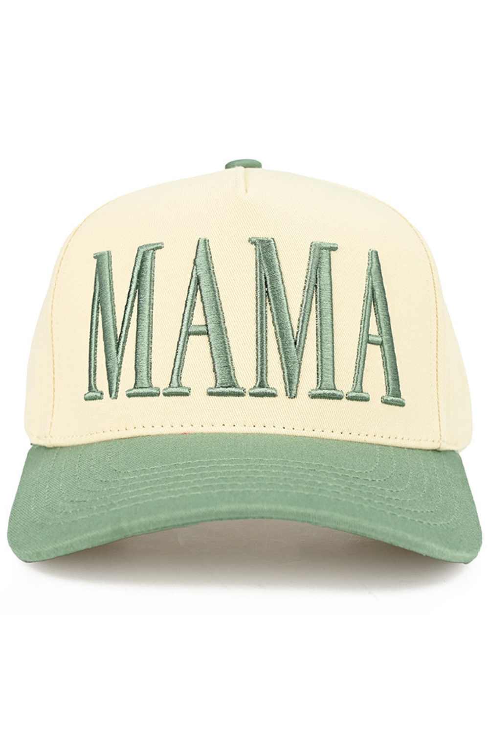 Sage C.C MAMA Letter embroidered Snapback Trucker Hat combines style with functionality. Featuring precise embroidery work, breathable mesh panels, and an adjustable snapback closure for a customized fit. The structured front maintains its shape while the curved brim provides optimal sun protection. Ideal for casual outings or making a statement about your maternal status with sophisticated flair.