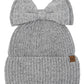 Gray C.C Messy Bun Bow Beanie with Sequins Winter Hat combines functionality with sophisticated style. The specialized opening accommodates ponytails or messy buns, while the sequin embellishments add a touch of glamour. Crafted from premium thermal materials, this winter hat delivers optimal insulation without sacrificing aesthetics. The distinctive bow detail elevates this practical cold-weather essential into a fashion statement piece.