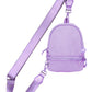 Lavender C.C Mini Solid Sling Backpack offers a compact yet functional design, perfect for hands-free convenience. Crafted with durable materials, it ensures long-lasting use while providing secure storage for essentials. Its adjustable strap allows for a comfortable fit, making it ideal for daily errands or travel. This sleek backpack combines practicality with style, delivering expert-level utility in a minimalist package. 