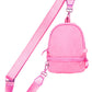 Pink C.C Mini Solid Sling Backpack offers a compact yet functional design, perfect for hands-free convenience. Crafted with durable materials, it ensures long-lasting use while providing secure storage for essentials. Its adjustable strap allows for a comfortable fit, making it ideal for daily errands or travel. This sleek backpack combines practicality with style, delivering expert-level utility in a minimalist package. 