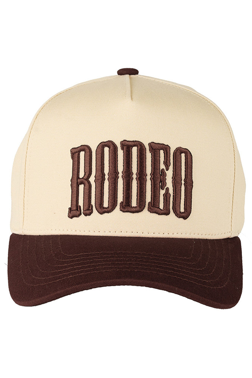 Brown C.C RODEO Letter Embroidered Snapback Trucker Hat features meticulously embroidered lettering that maintains its definition through extended wear. The structured front panels provide shape retention, while the breathable mesh back optimizes ventilation. The precision-engineered snapback closure delivers incremental sizing adjustments for optimal comfort, making it suitable for both casual wear and authentic rodeo environments. 