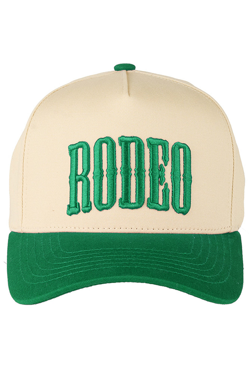Green C.C RODEO Letter Embroidered Snapback Trucker Hat features meticulously embroidered lettering that maintains its definition through extended wear. The structured front panels provide shape retention, while the breathable mesh back optimizes ventilation. The precision-engineered snapback closure delivers incremental sizing adjustments for optimal comfort, making it suitable for both casual wear and authentic rodeo environments. 