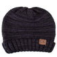Black C.C Slouchy Two-Tone Detailed Knitted Beanie Comfy Warm Winter Hat; reach for this classic toasty hat to keep you nice n warm in the chilly winter weather, the wintry touch finish to your outfit. Perfect Gift Birthday, Christmas, Holiday, Anniversary, Stocking Stuffer, Secret Santa, Valentine's Day, Loved One, BFF